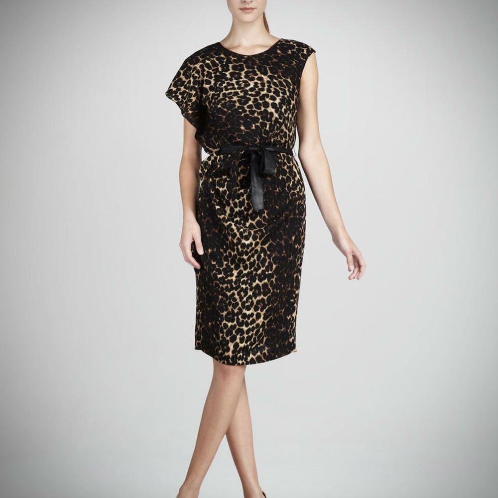 Lafayette 148 New York Leopard Print Talulah Dress size 10